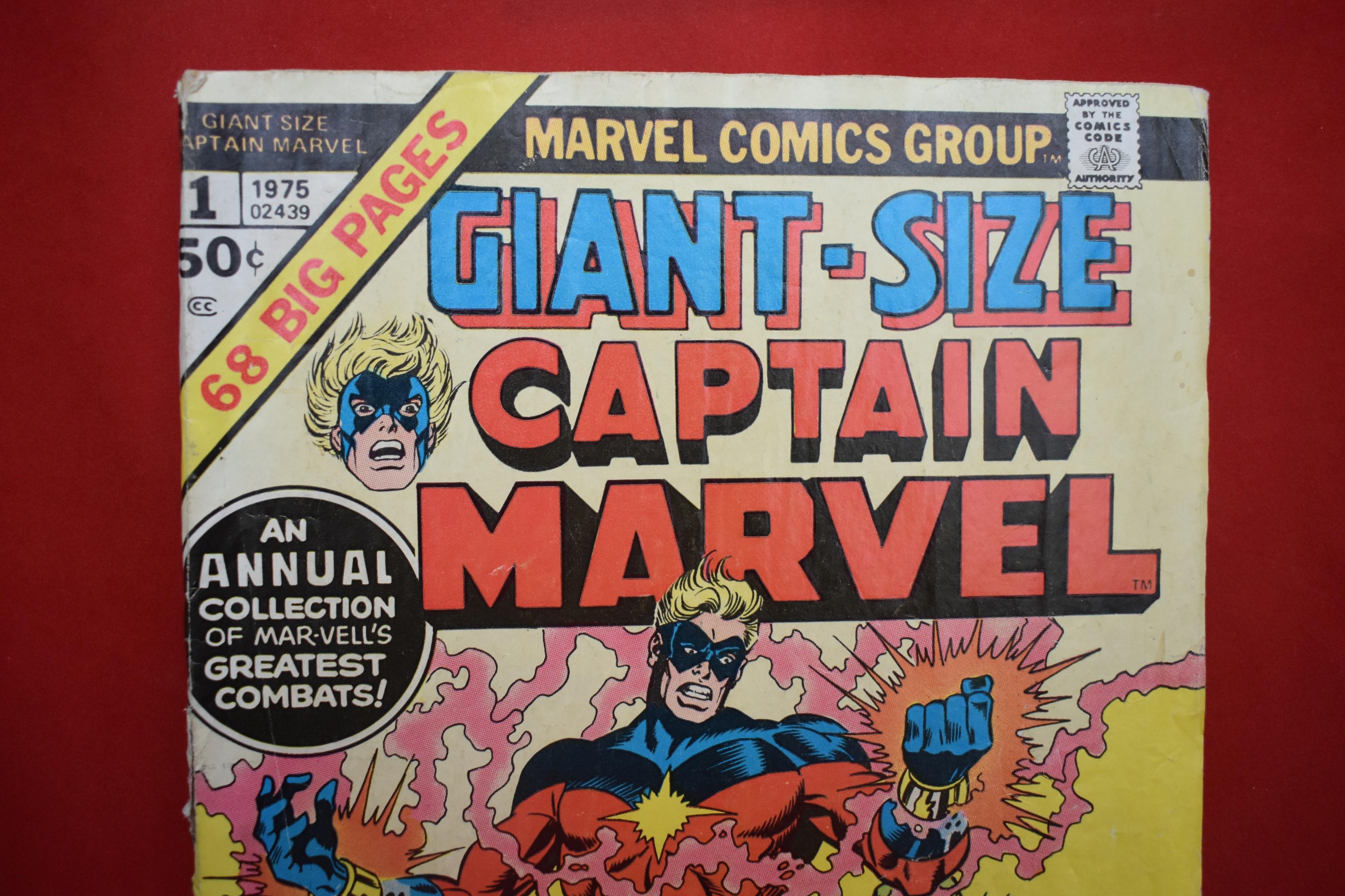 GIANT-SIZE CAPTAIN MARVEL #1 | HERE COMES THE HULK! | *COVER/SPINE WEAR - ATTACHED - SEE PICS*