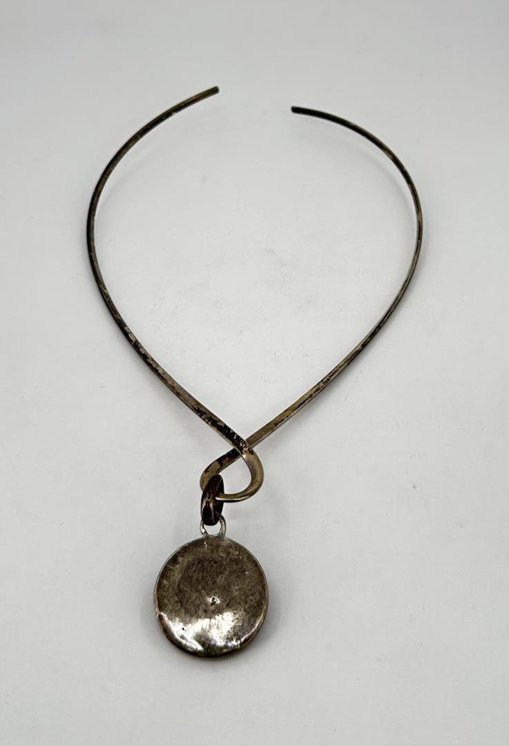 Chinese Sterling Silver Coin Necklace