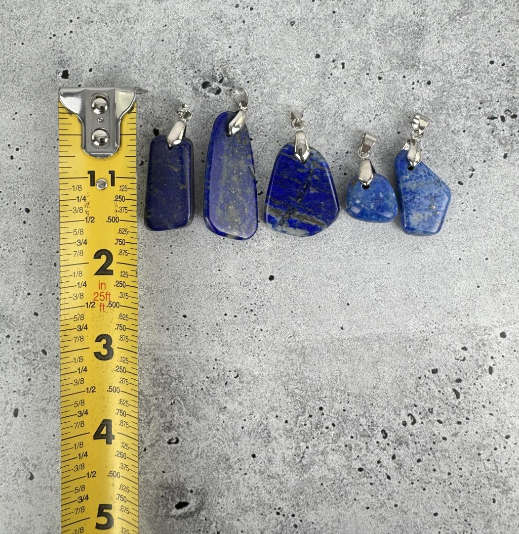 Lapis Lazuli Sterling Silver Necklace Pendants