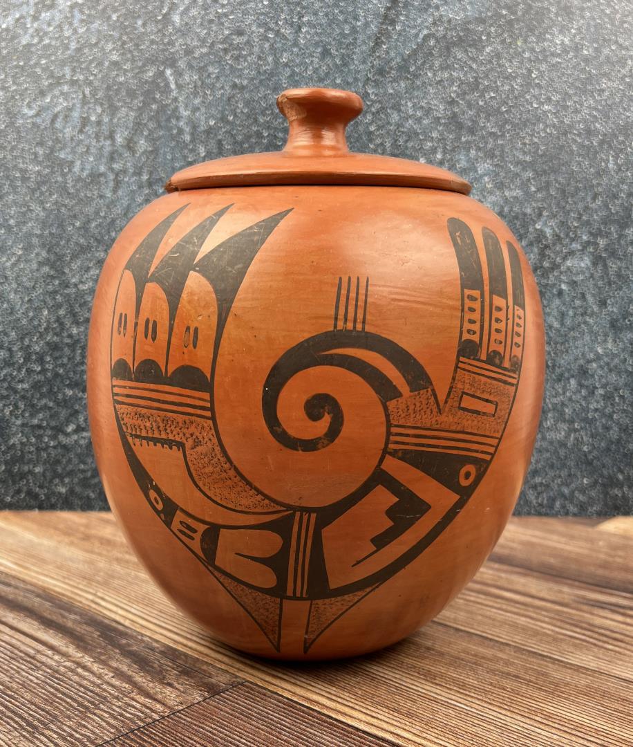 Sadie Adams Hopi Indian Lidded Jar Pot