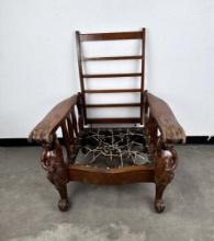 Antique Victorian Oak Morris Chair