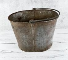Antique Galvanized Metal Wash Bucket