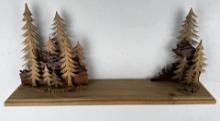 Custom Made Layered Wood Shelf