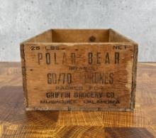 Polar Bear Prunes Shipping Box Muskogee Oklahoma