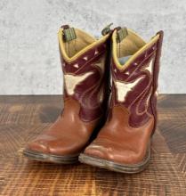 Antique Childs Inlaid Cowboy Boots