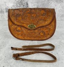 Vintage Tooled Leather Cowgirl Purse