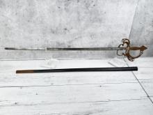 Antique Rapier Sword Made In Germany