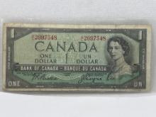 1954 Canadian Ottawa Series Dollar Bill