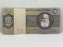 Banco Central Do Brasil Dez Cruzeiros Bank Note