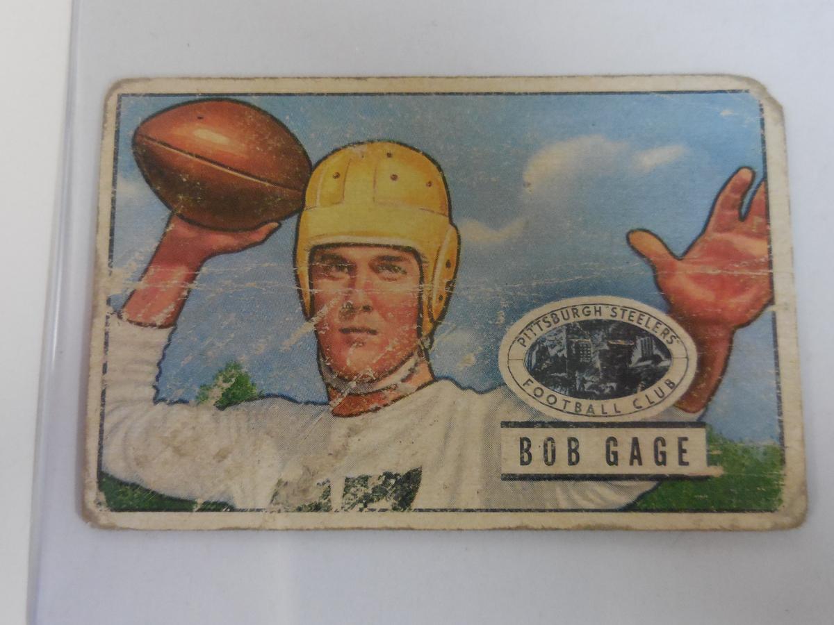 1951 BOWMAN FOOTBALL #131 BOB GAGE PITTSBURGH STEELERS VINTAGE