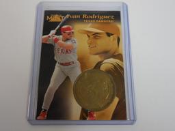 1997 PINNACLE MINT COLLECTION IVAN RODRIGUEZ COIN CARD