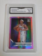 2019-20 PANINI DONRUSS OPTIC DARIUS BAZLEY HYPER PINK PRIZM ROOKIE CARD GMA GEM MINT 10