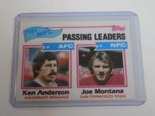1982 TOPPS FOOTBALL #257 1981 NFL PASSING LEADERS KEN ANDERSON JOE MONTANA