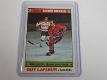 1977-78 TOPPS HOCKEY #218 GUY LAFLEUR MOST ASSIST IN SEASON CANADIENS