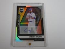 2021 DONRUSS ELITE EXTRA CARLOS TAVERA AUTOGRAPHED ROOKIE CARD HOLO