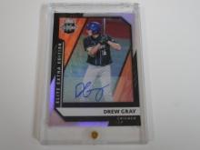 2021 DONRUSS ELITE EXTRA DREW GRAY AUTOGRAPHED ROOKIE CARD HOLO