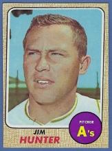 1968 Topps #385 Jim Catfish Hunter Oakland Athletics