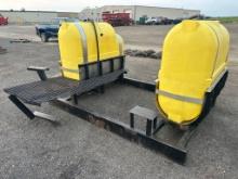 Pair Of Demco 250 Gallon Saddle Tanks With Frame Off JD 6190R Tractor