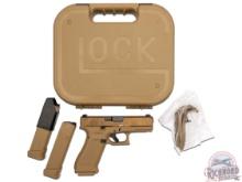 New Glock 19X Crossover 9mm Semi-Auto Pistol in Coyote Tan with Accessories