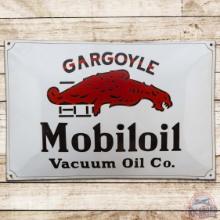 Gargoyle Mobiloil Vacuum Oil Co. Convex SS Porcelain Sign