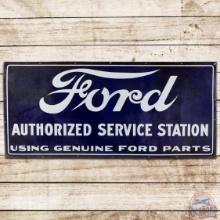 1919 Ford Authorized Service Station 60" SS Porcelain Sign