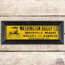 Washington PA Buggy Co. Wagons Harness Early SS Tin Sign