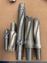 Lot of 5: Indexable Seco U Drill Boring bars Ranging From 1 1/2? Dia X 6? L to 2? Dia X 16 1/2? L