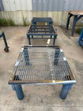 Lot of 3: Heavy Duty Metal Bases with slotted tops 42? X 36? X 23? - See Photo