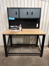 Homark Work Shop Table with over Head storage 59? X 32? X 41?, Overall Height 76?