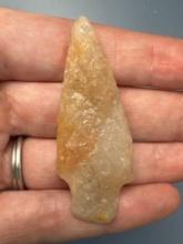 2 1/4" Crystalline Quartz Bare Island Point, Found in Gloucester County, New Jersey