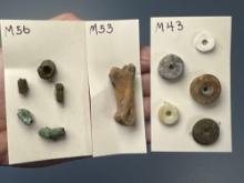 Lot of New York Found Copper Beads, Shell Beads and Deer Toe Bone, Perforated, Found in New York