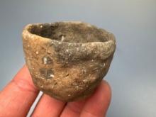 SUPERB 1 7/8" Iroquoian Child's Toy Clay Pot, Found on Beal Site, Ontario Co., NY