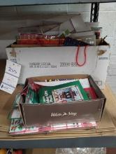 BOX OF GIFT WRAP SUPPLIES
