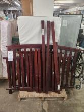 WOODEN CRIB - AS IS - NEEDS ASSEMBLED