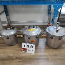 (3) All American Heavy Cast Aluminum Pressure Canner/Cookers