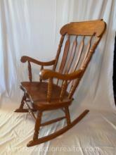 Mid 20th Century Wooden Rocking Chair Made