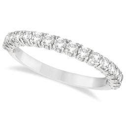 Half-Eternity Pave-Set Diamond Stacking Ring platinum 0.75ctw