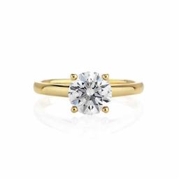 Certified 1.15 CTW Round Diamond Solitaire 14k Ring F/I1