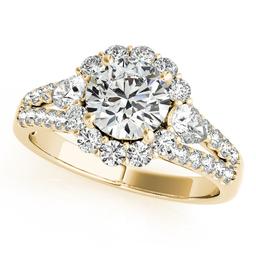 Certified 1.75 Ctw SI2/I1 Diamond 14K Yellow Gold Engagement Ring