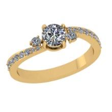 0.80 Ctw SI2/I1 Diamond 14K Yellow Gold Engagement/Wedding Ring