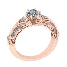1.51 Ctw SI2/I1 Diamond Style 14K Rose Gold Vintage Style Ring