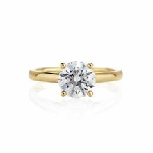 Certified 1.05 CTW Round Diamond Solitaire 14k Ring G/SI2