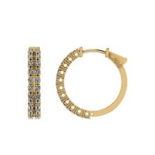 1.20 Ctw SI2/I1 Diamond Prong Set 14K Yellow Gold Huggie Earrings