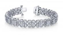 14KT WHITE GOLD 5 CTW G-H VS2/SI1 BLOSSOMING BEAUTY DIAMOND BRACELET