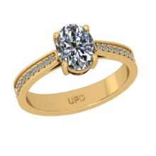 1.36 Ctw SI2/I1 Diamond 14K Yellow Gold Engagement Ring