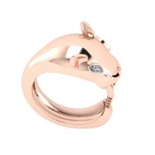 0.28 Ctw SI2/I1 Diamond Style 14K Rose Gold Creature theme Animal Ring