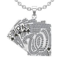 2.54 Ctw SI2/I1 Diamond 14K White Gold Pendant Necklace