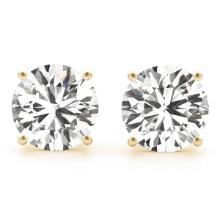 Certified 0.66 CTW Round Diamond Stud Earrings D/SI2