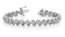 14KT WHITE GOLD .65 CTW G-H VS2/SI1 DIAMOND TENNIS BRACELET