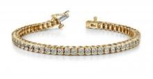 14K YELLOW GOLD 2 CTW G-H SI2/SI3 HALF BEZEL CONFIDENCE TENNIS BRACELET